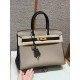에르메스 Hermes Birkin 30cm Togo 81 Girs Tourterlle and 89 Noir/gold