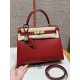 에르메스 Hermes Kelly 28cm Box 5X Rouge piment/gold