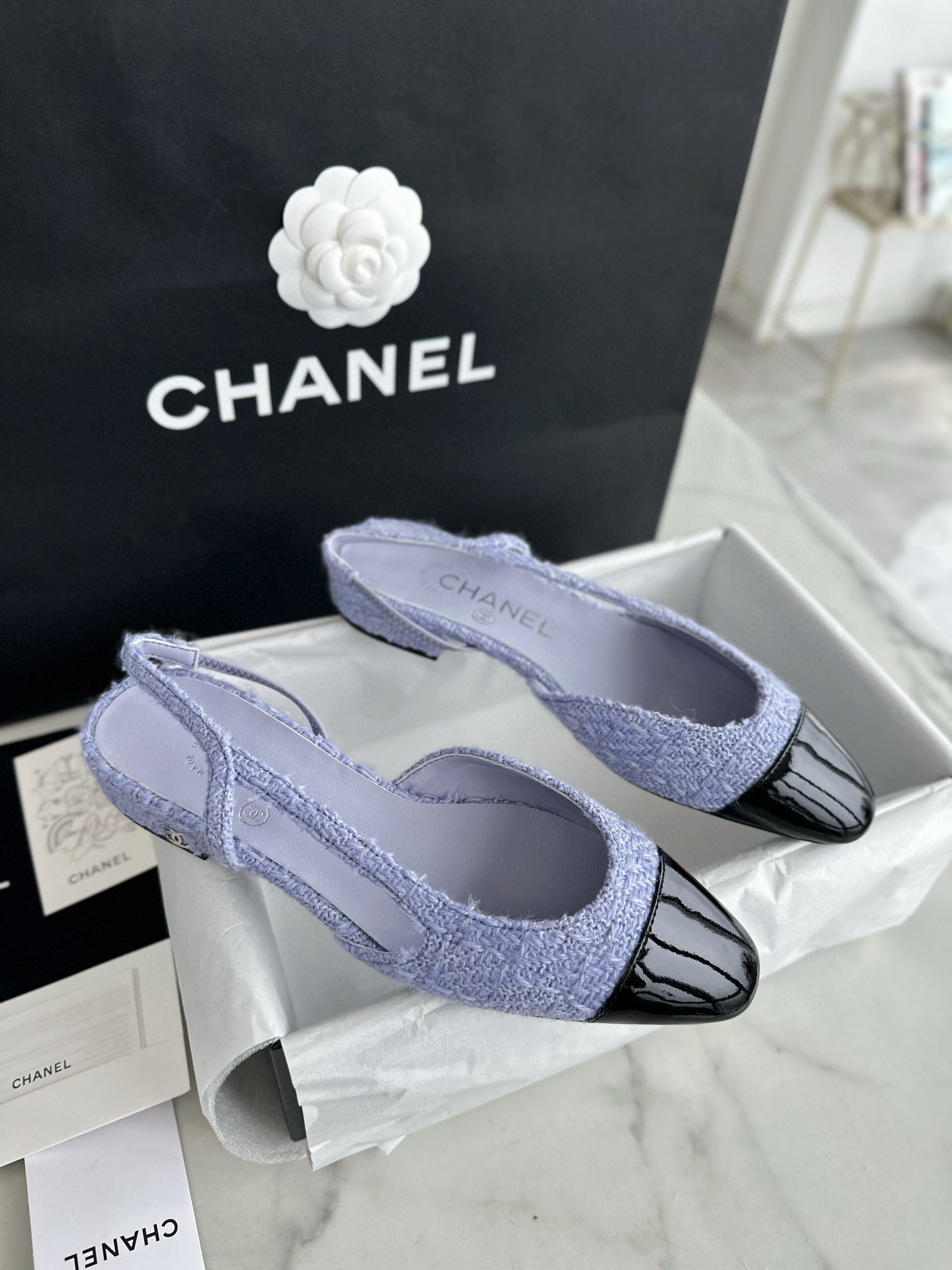 샤넬 CHANEL 24B G31319 Slingbacks 슬링 purple