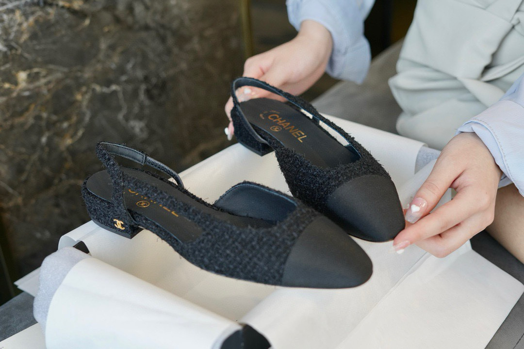 샤넬 CHANEL 25A G31319 Slingbacks 슬링 Black