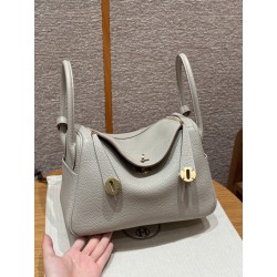 에르메스 Hermes Lindy 26cm Clemence 80 Girs Perle/gold