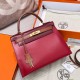 에르메스 Hermes Kelly 28cm Box Q5 Rouge Casaque+55 Rouge H+37 Gold/gold