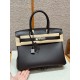에르메스 Hermes Birkin 30cm Swift 47 Chocolate/silver