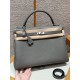 에르메스 Hermes Kelly 40cm Togo 0L Gris Meyer/silver