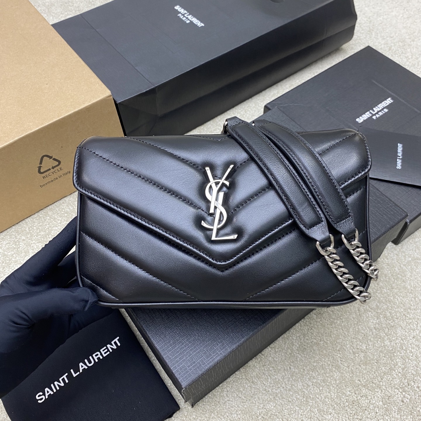 생로랑 Saint laurent/YSL 801437 Loulou Small in Matelasse Lambskin 24cm