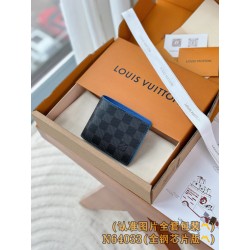 루이비통 Louis Vuitton N64033 Slender Wallet Damier Graphite Blue