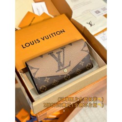 루이비통 Louis Vuitton M80726 Sarah Wallet Monogram and Monogram Reversed Giant