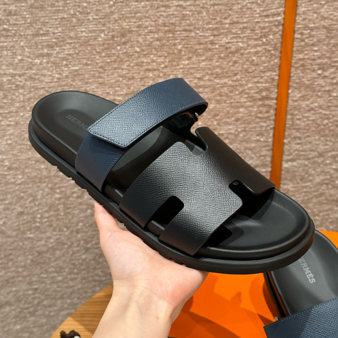 에르메스 Hermes 180 Chypre Sandal Epsom&89 Noir and Dark blue