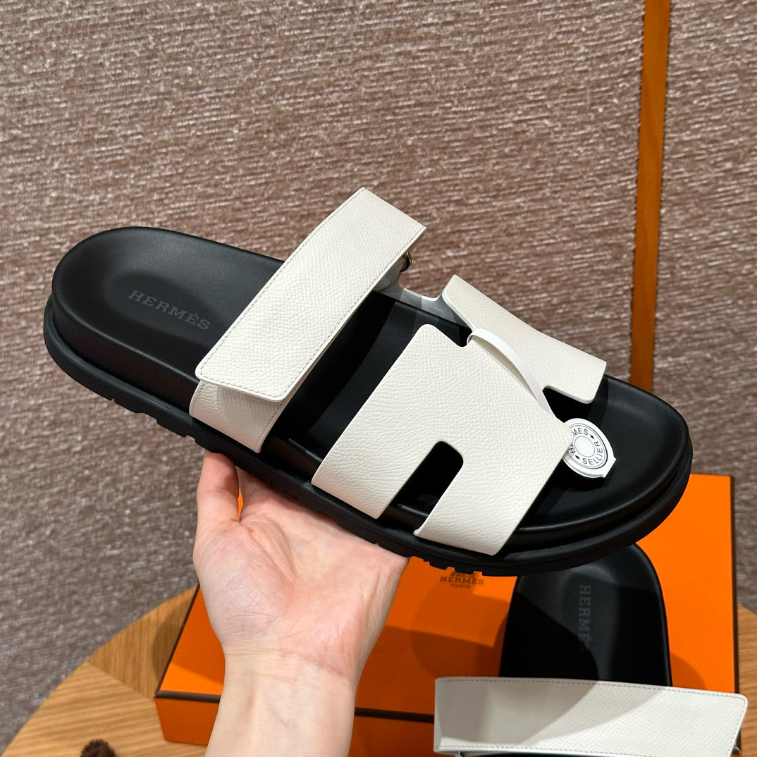 에르메스 Hermes 180 Chypre Sandal Epsom&Blanc