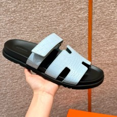 에르메스 Hermes 180 Chypre sandal  Matte Alligator&08 Blue pale