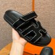 에르메스 Hermes 225 Chypre Sandal Chamois&drilling & 89 Noir