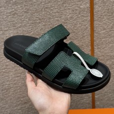 에르메스 Hermes 225 Chypre sandal Lizard&67 Vert Fonce
