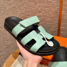 에르메스 Hermes 225 Chypre sandal Matte Alligator&6W Menthe