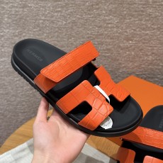 에르메스 Hermes 225 Chypre sandal Matte Alligator&93 Orange