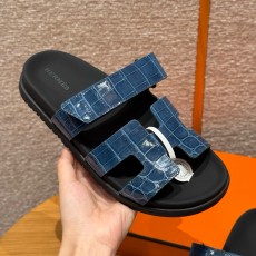 에르메스 Hermes 225 Chypre sandal Matte Alligator&Denim blue