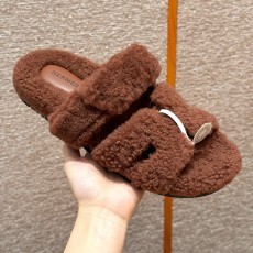 에르메스 Hermes 225 Chypre sandal Woolskin&Brown
