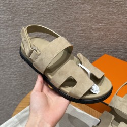 에르메스 Hermes 226 Genius sandal Chamois&Beige Lin