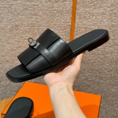 에르메스 Hermes 183 Gabriel sandal Buttermilk&89 Noir