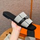 에르메스 Hermes 183 Gabriel sandal Canvas&89 Noir