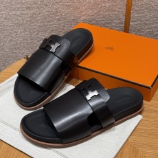 에르메스 Hermes H613 Jaures sandal Buttermilk skin&89 Noir