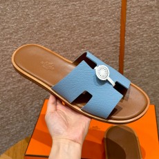 에르메스 Hermes 182 Izmir sandal Epsom&Baby blue and Gold