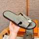 에르메스 Hermes 182 Izmir sandal Matte Alligator&81 Gris Tourerlle
