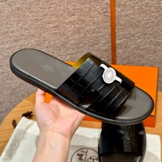 에르메스 Hermes 182 Izmir sandal Matte Alligator&89 Noir