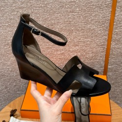에르메스 Hermes 021 Legend sandal Calfskin&89 Noir