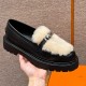 에르메스 Hermes 109 Icone loafer Swift and Calfskin&89 Noir