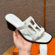 에르메스 Hermes 159 Izzy 60 sandal Calfskin&01 Blanc