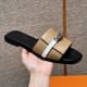 에르메스 Hermes 183 Giulia sandal Calfskin&Natural Beige and White