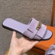 에르메스 Hermes 183 Giulia sandal Chamois&Purple gold