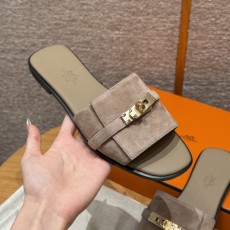 에르메스 Hermes 183 Giulia sandal Chamois&Sand color