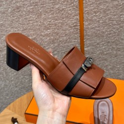 에르메스 Hermes 187 Gigi 50 sandal Calfskin&OG Rouge Sellier