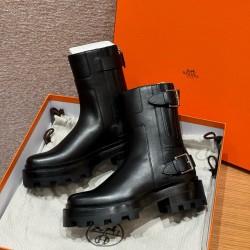 에르메스 Hermes 217 Jaimy Ankle Boot Calfskin&89 Noir