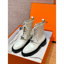 에르메스 Hermes 253 Funk Ankle Boot Calfskin&Clay beige