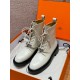 에르메스 Hermes 253 Funk Ankle Boot Calfskin&Clay beige