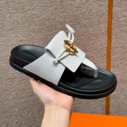 에르메스 Hermes 259 Joyce Sandal Calfskin&Blanc