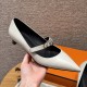 에르메스 Hermes 336 Kiara 40 Pump Calfskin&Light gray