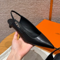 에르메스 Hermes 616 Lover 40 Pump Cowhide&Black