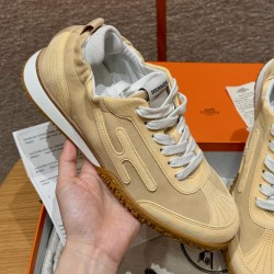 에르메스 Hermes 618 Jet Sneaker Chamois&Almond yellow