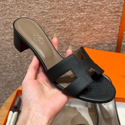 에르메스 Hermes 185 Oasis sandal Epsom&89 Noir