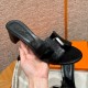 에르메스 Hermes 185 Oasis sandal Lizard&89 Noir