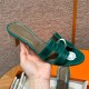 에르메스 Hermes 185 Oasis sandal Matte Alligator&6Q Vert Emeraude