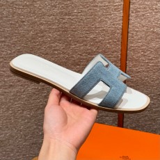 에르메스 Hermes 181 Oran sandal Cowboy&Light blue