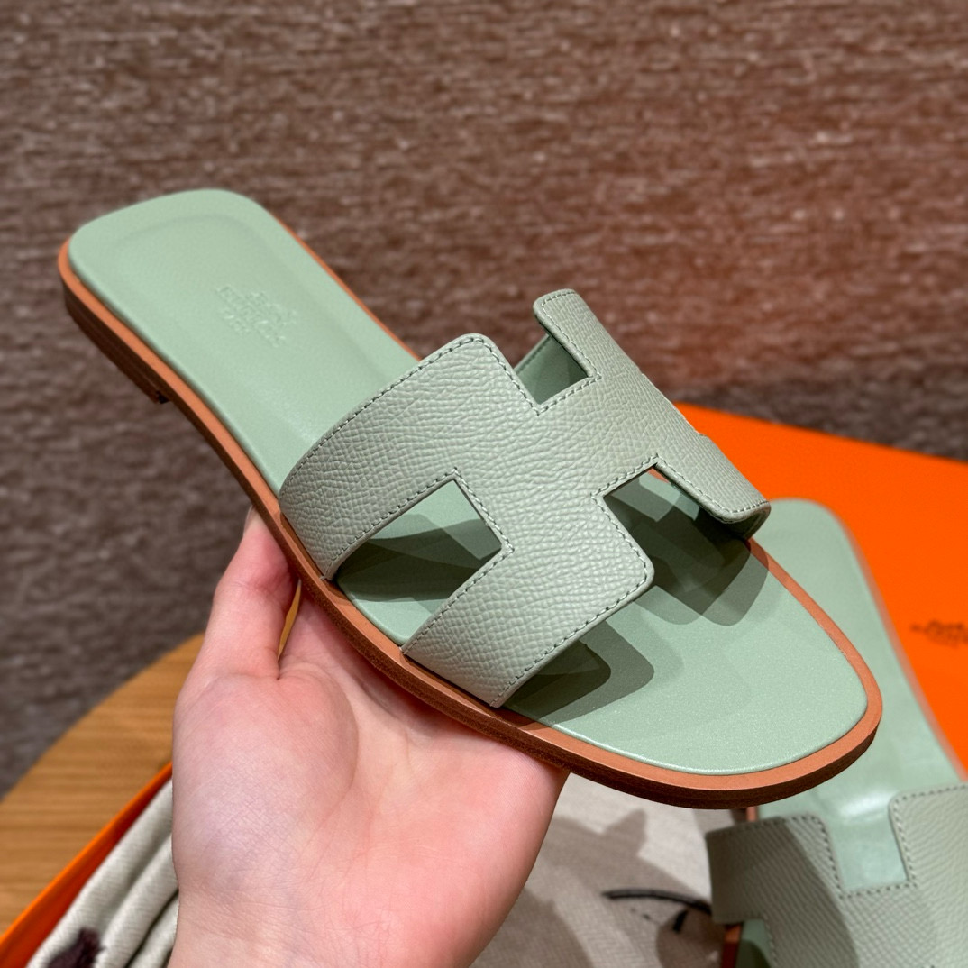 에르메스 Hermes 181 Oran sandal Epsom&6U Menthe
