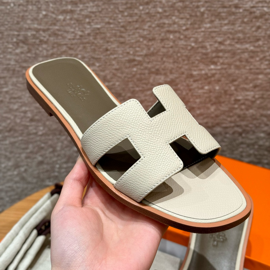 에르메스 Hermes 181 Oran sandal Epsom&10 Craie