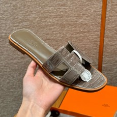 에르메스 Hermes 181 Oran sandal Highlights Alligator&18 Etoupe