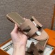 에르메스 Hermes 181 Oran sandal Lizard&Apricot