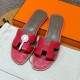 에르메스 Hermes 181 Oran sandal Lizard&Q5 Rouge casaque